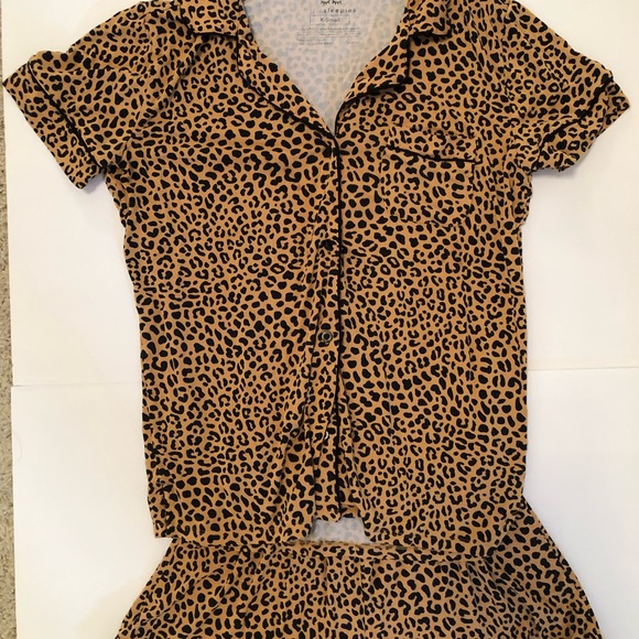Little Sleepies Other - Little Sleepies Leopard Print Pajamas set short sleeve and shorts size XS